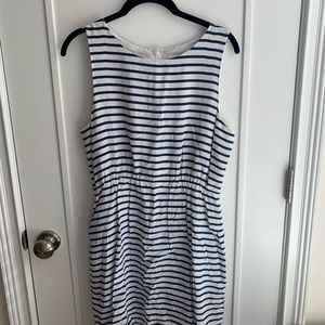 Jcrew deck Dee dress, white and navy.